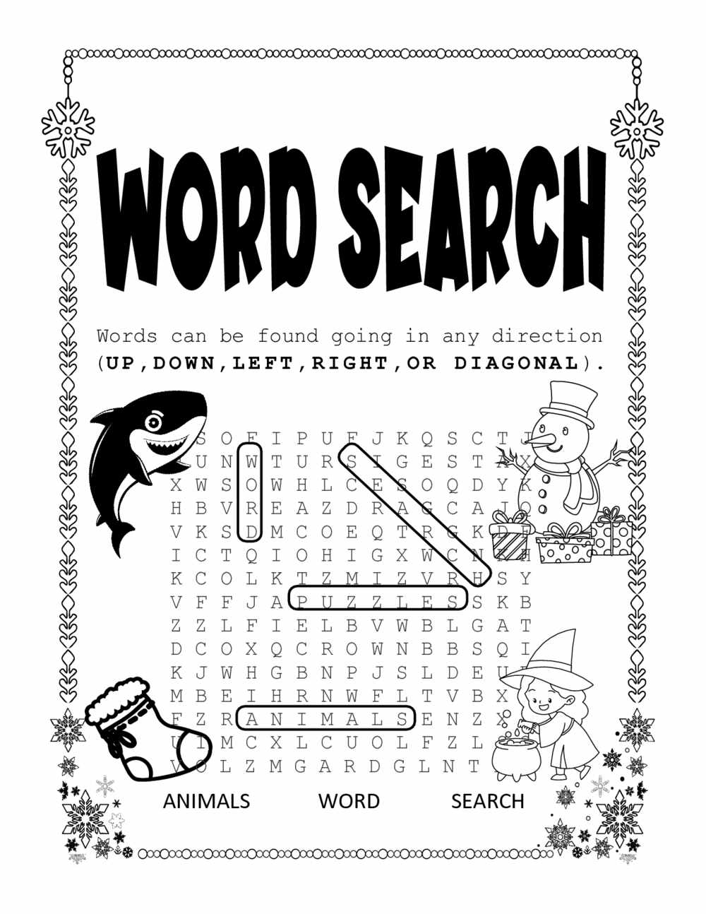 Word Search Book For Kids
